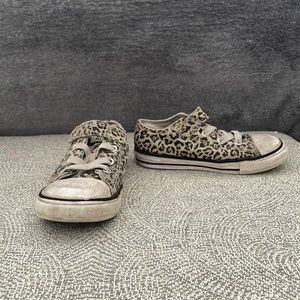 Leopard kid converse shoes